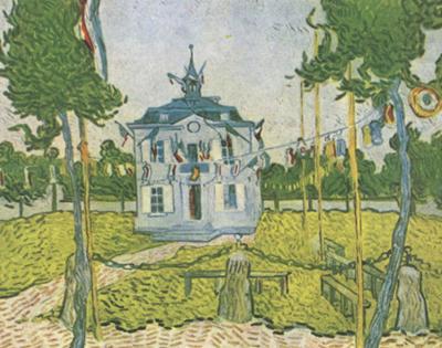 Auvers Town Hall on 14 july 1890, Vincent Van Gogh